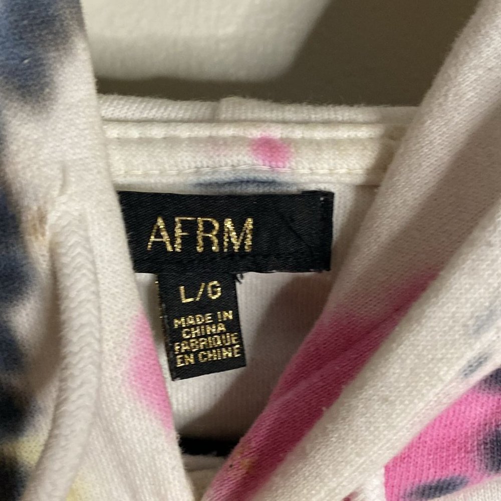 AFRM Splash Print Fleece Cropped Hoodie - Picture 3 of 5
